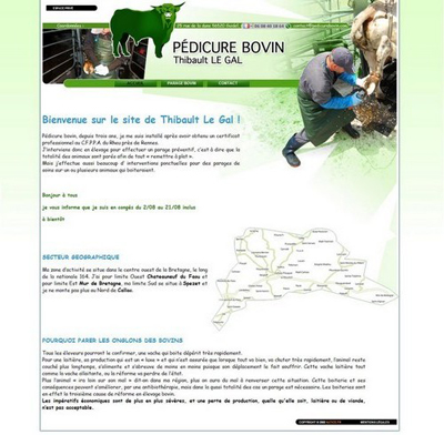site de p&eacute;dicure bovin