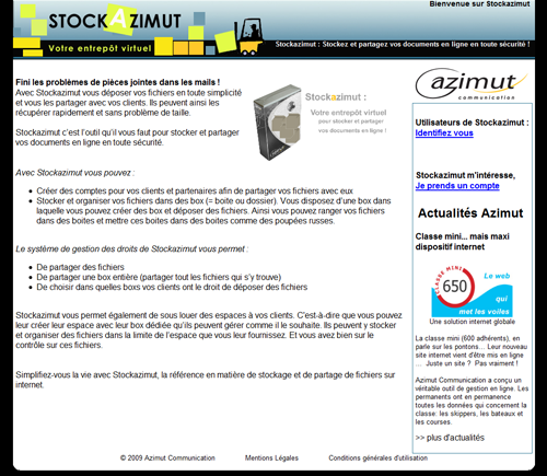 application stockazimut